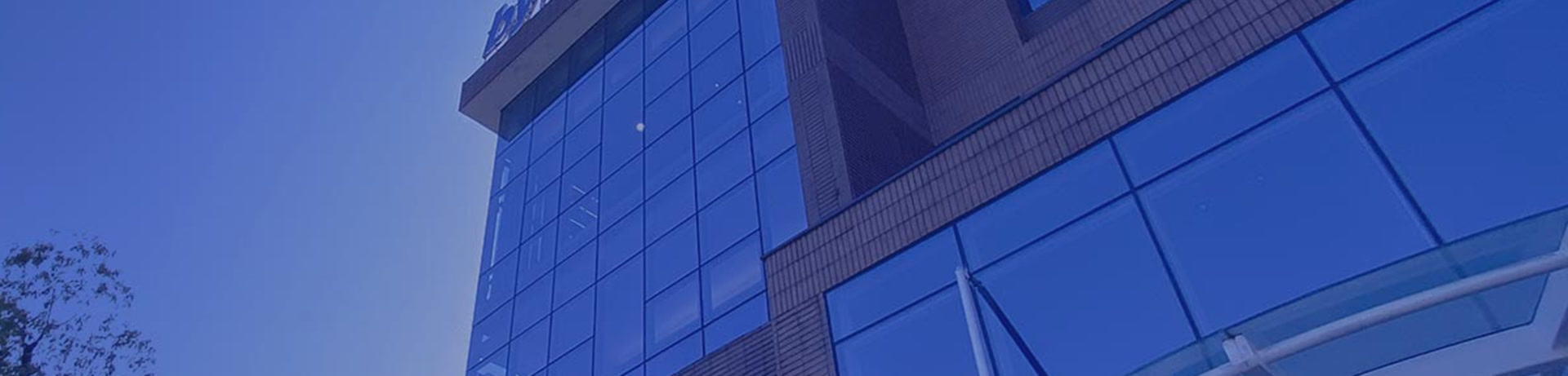 Blue-toned Bynav technology building