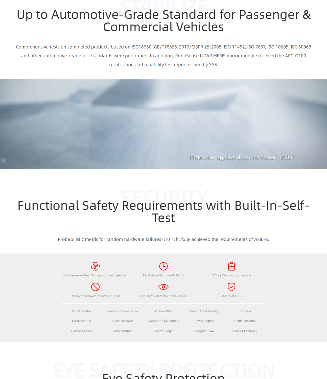 M1 Plus functional safety, eye safety and certification overview